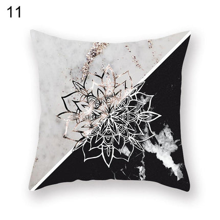 Chic Marble-Effect Cushion Cover for Contemporary Home and Office Styling