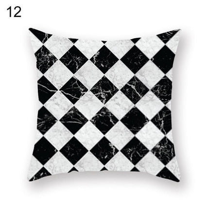 Chic Marble-Effect Cushion Cover for Contemporary Home and Office Styling