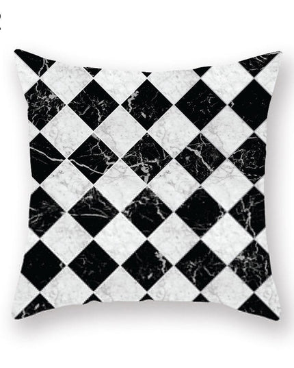 Chic Marble-Effect Cushion Cover for Contemporary Home and Office Styling