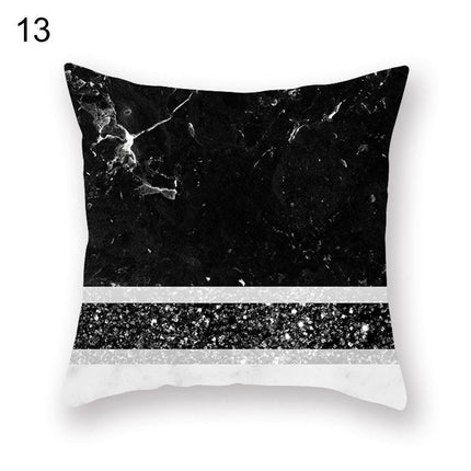 Chic Marble-Effect Cushion Cover for Contemporary Home and Office Styling