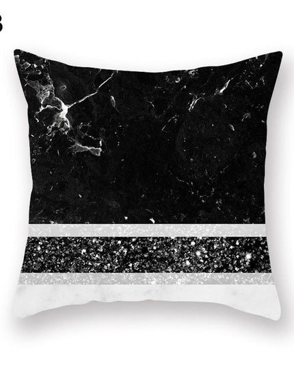 Chic Marble-Effect Cushion Cover for Contemporary Home and Office Styling