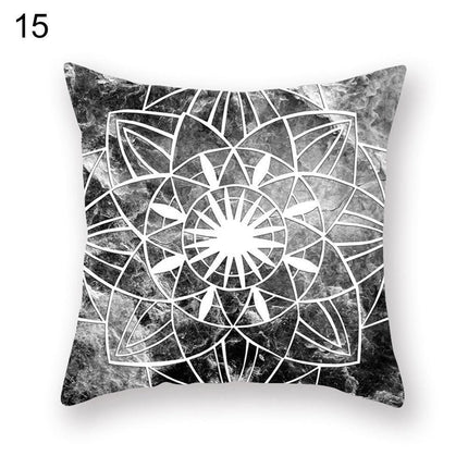 Chic Marble-Effect Cushion Cover for Contemporary Home and Office Styling