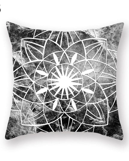 Chic Marble-Effect Cushion Cover for Contemporary Home and Office Styling