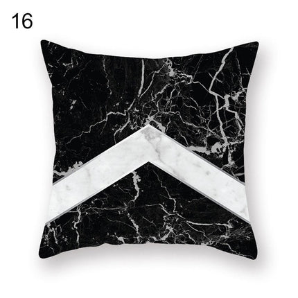 Chic Marble-Effect Cushion Cover for Contemporary Home and Office Styling