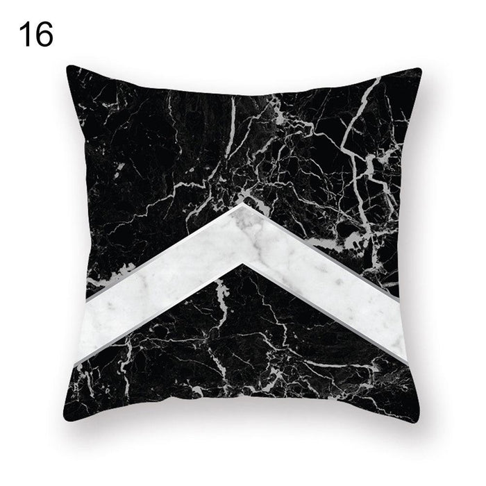 Marble Grain Patterned Cushion Cover for Home and Office Décor