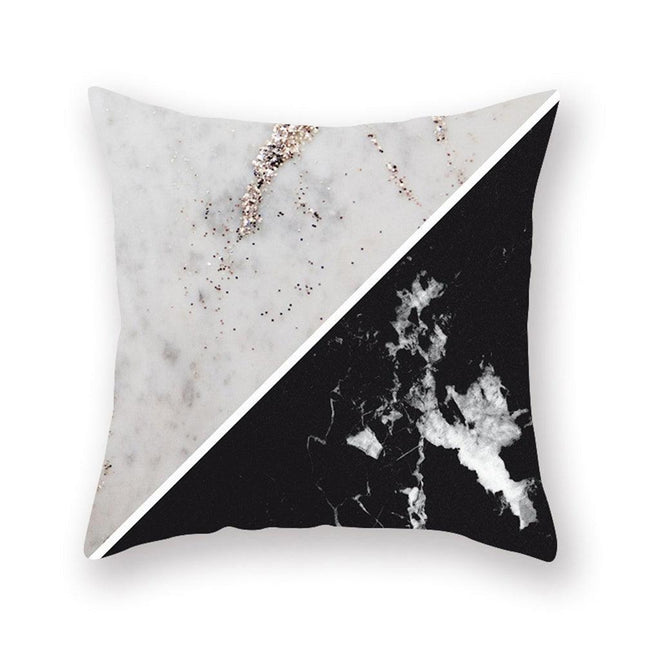 Chic Marble-Effect Cushion Cover for Contemporary Home and Office Styling