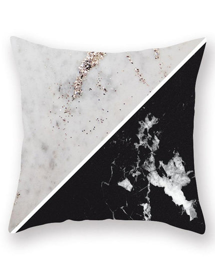 Chic Marble-Effect Cushion Cover for Contemporary Home and Office Styling