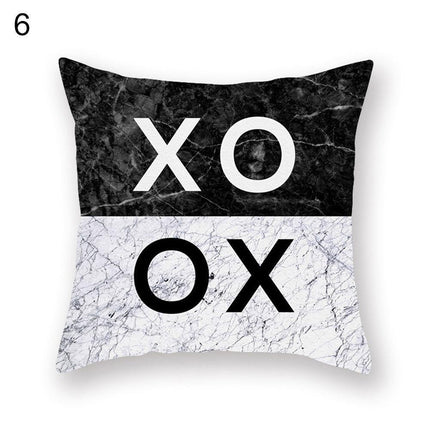 Chic Marble-Effect Cushion Cover for Contemporary Home and Office Styling