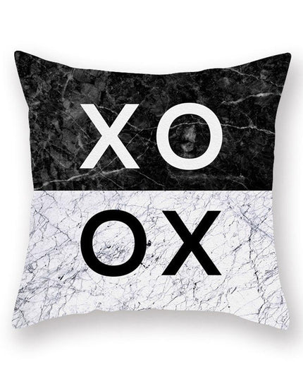 Chic Marble-Effect Cushion Cover for Contemporary Home and Office Styling