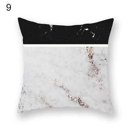 Chic Marble-Effect Cushion Cover for Contemporary Home and Office Styling