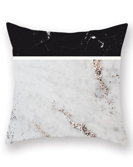 Chic Marble-Effect Cushion Cover for Contemporary Home and Office Styling