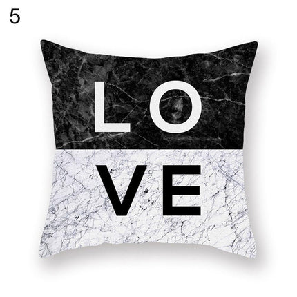 Chic Marble-Effect Cushion Cover for Contemporary Home and Office Styling