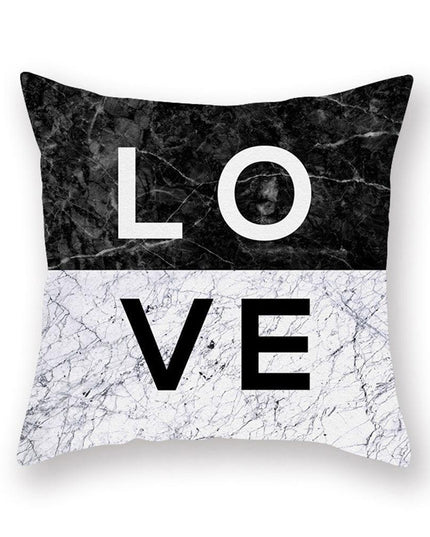 Chic Marble-Effect Cushion Cover for Contemporary Home and Office Styling