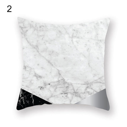 Chic Marble-Effect Cushion Cover for Contemporary Home and Office Styling