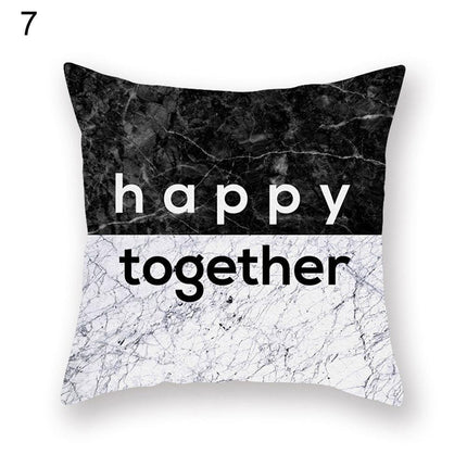 Chic Marble-Effect Cushion Cover for Contemporary Home and Office Styling