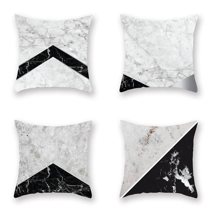 Chic Marble-Effect Cushion Cover for Contemporary Home and Office Styling