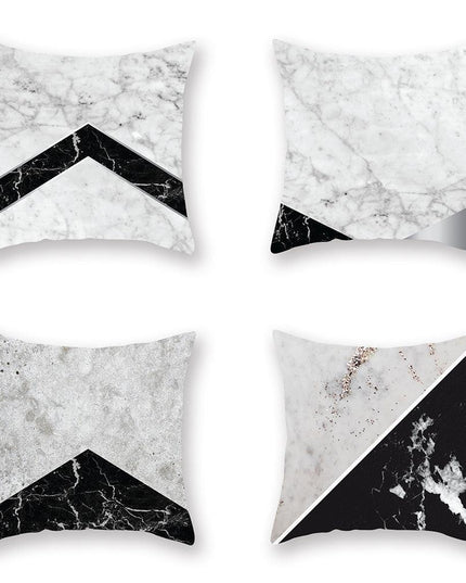 Chic Marble-Effect Cushion Cover for Contemporary Home and Office Styling