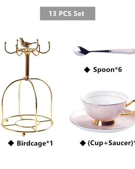 Chrysanthemum Grace: Artisan Bone China Tea Set for Elegant Gatherings