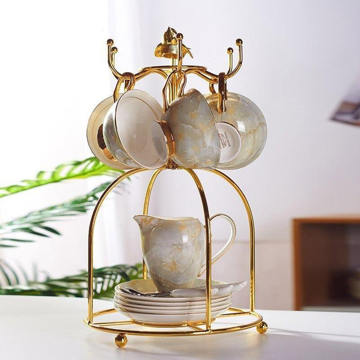 Marbling Porcelain Tea Set - Très Elite
