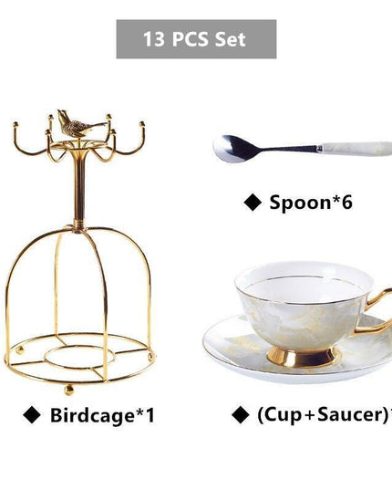 Chrysanthemum Grace: Artisan Bone China Tea Set for Elegant Gatherings