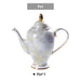 Elegant Bone China Tea Set with Marbled Design