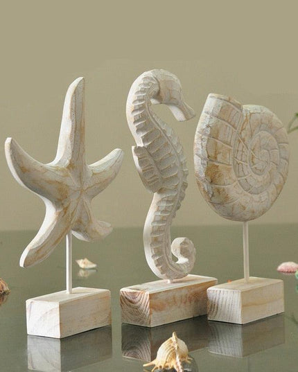 Mediterranean Elegance Starfish Wooden Wall Art Decor
