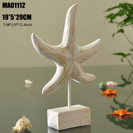Mediterranean Elegance Starfish Wooden Wall Art Decor