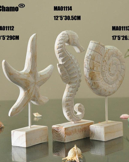 Mediterranean Elegance Starfish Wooden Wall Art Decor