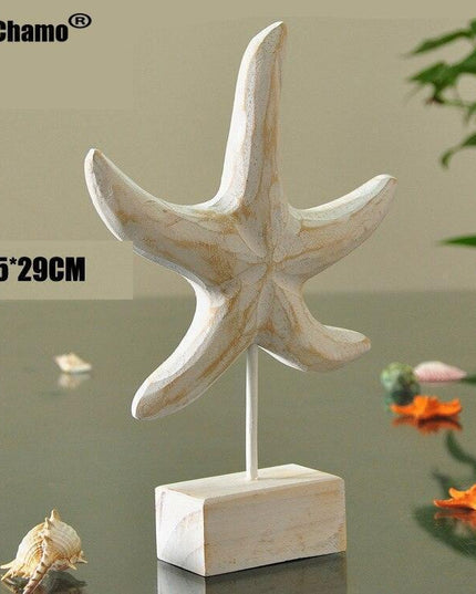 Mediterranean Elegance Starfish Wooden Wall Art Decor