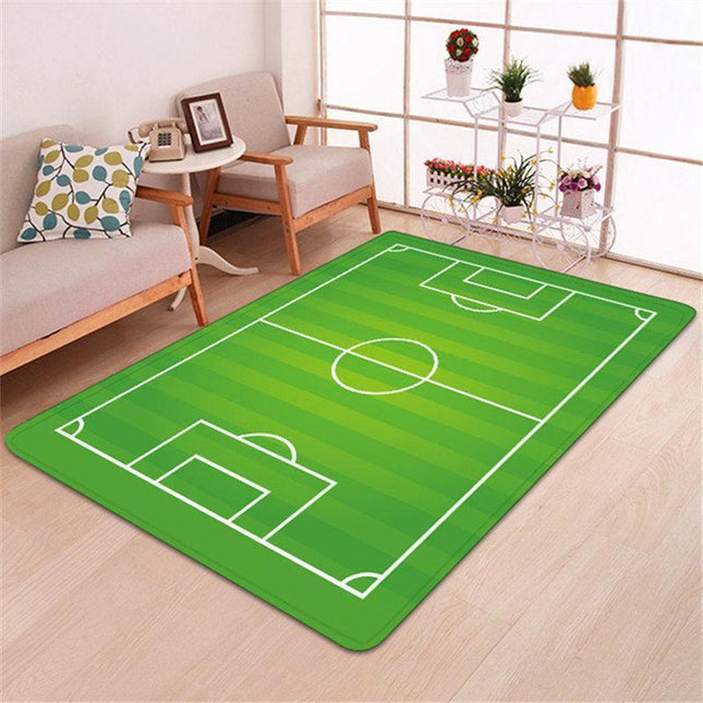 Soccer Field Memory Foam Rug for Ultimate Comfort and Style