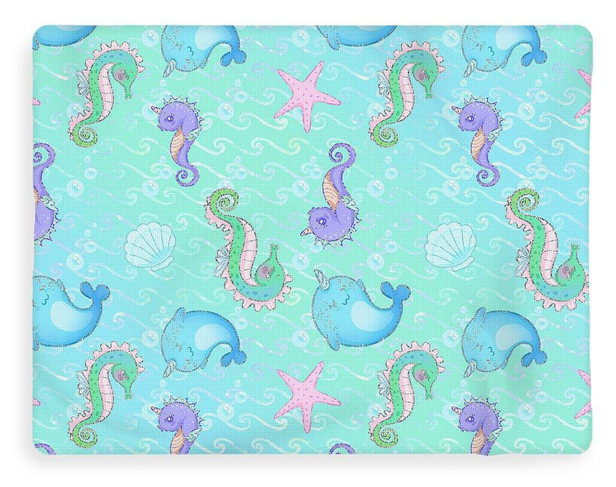 Mermaid Masterpiece Dual-Sided Fleece Blanket
