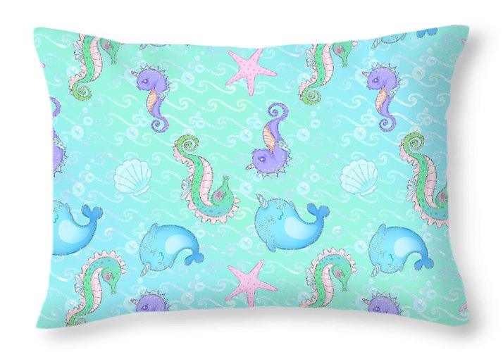 Oceanic Dream Kids Throw Pillows - Transform Your Space into an Underwater Wonderland