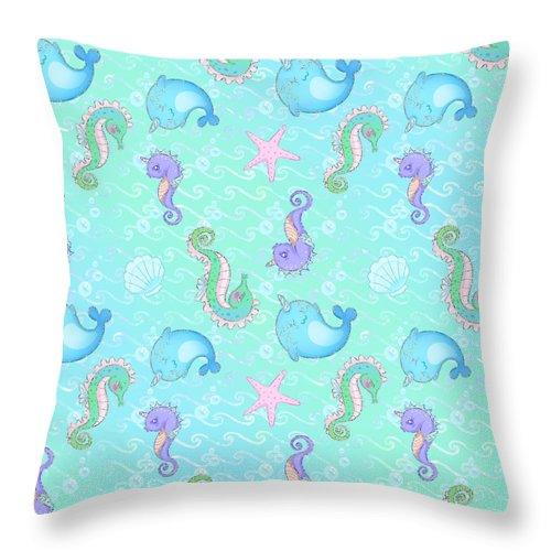 Under the Sea Throw Pillows - Add Style and Comfort to Any Room-Home Décor›Decorative Accents›Pillows, Cushions & Inserts›Cushions & Throw Pillows-Très Bébé-14" x 14"-Yes-Très Elite