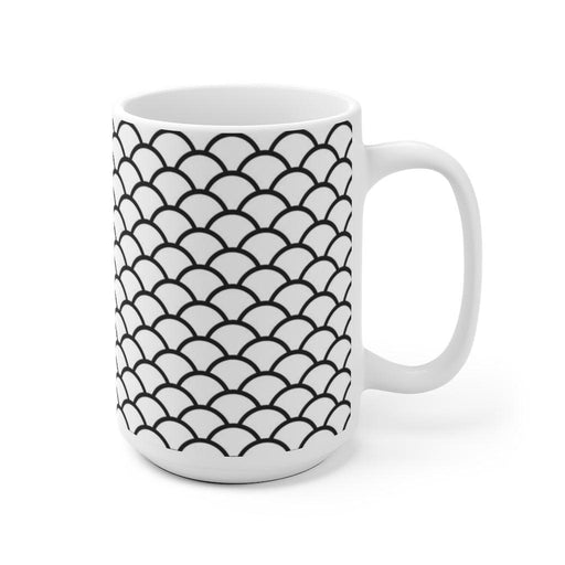 Enchanting Mermaid Scales Ceramic Coffee Mug - Elegant Choice for Beverage Aficionados