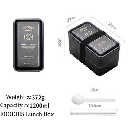 Sustainable Leakproof Lunch Container Set with Cutlery - 1.2L Capacity