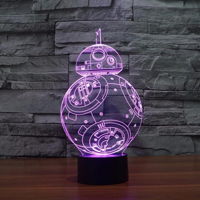 Mini Stars War USB LED Night Light Color-Changing 3D Table Lamp Home Decoration