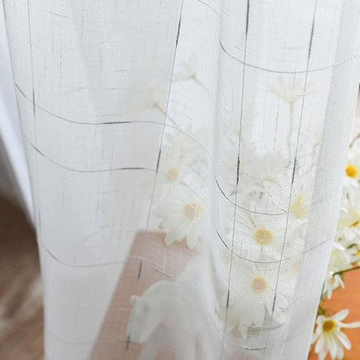 Flax Linen Textured Drapes with Plaid Pattern