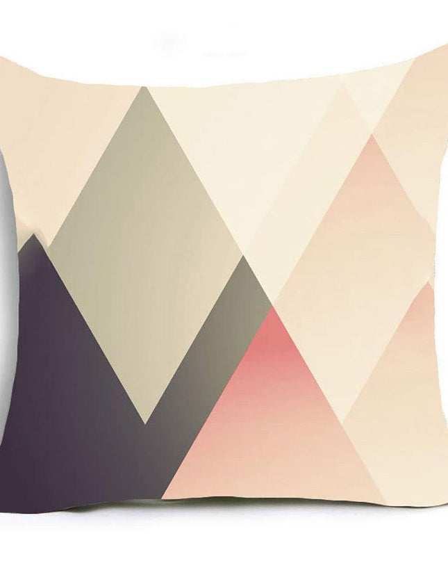 Stylish Geometric Peach Skin Throw Pillow Cover for Modern Interiors