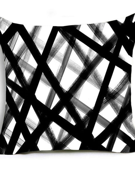 Stylish Geometric Peach Skin Throw Pillow Cover for Modern Interiors