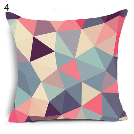 Stylish Geometric Peach Skin Throw Pillow Cover for Modern Interiors