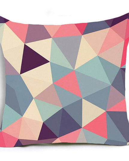 Stylish Geometric Peach Skin Throw Pillow Cover for Modern Interiors