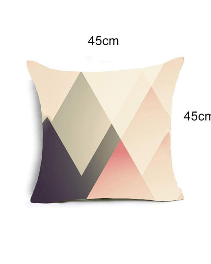 Stylish Geometric Peach Skin Throw Pillow Cover for Modern Interiors
