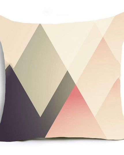 Stylish Geometric Peach Skin Throw Pillow Cover for Modern Interiors