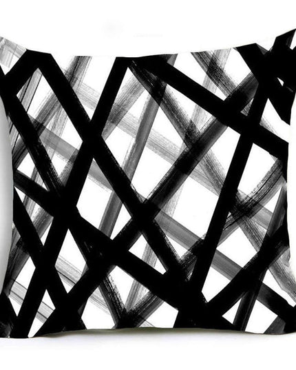 Stylish Geometric Peach Skin Throw Pillow Cover for Modern Interiors