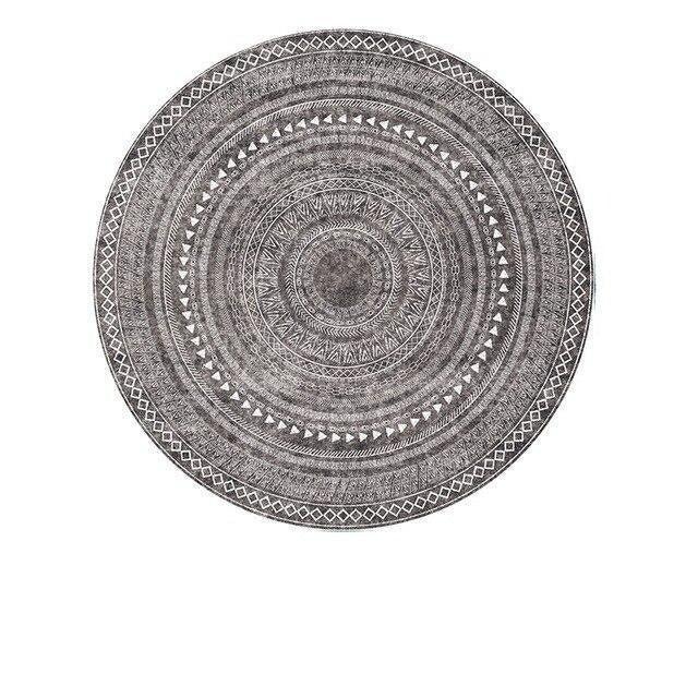 Nordic-Inspired Circular Moroccan Carpet
