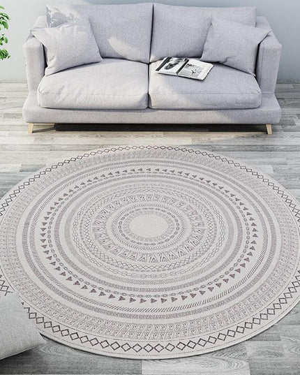 Nordic Elegance Round Textured Area Rug