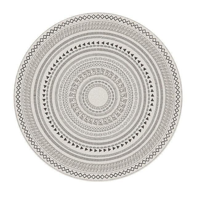 Nordic Charm Round Polyester Rug