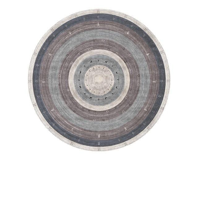 Elegant Nordic Style Moroccan Round Rug for Chic Home Decor