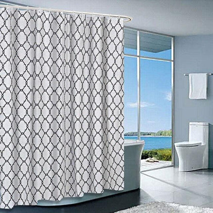 Moroccan Pearlized Bathroom Shower Curtain with Unique Print