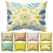 Vibrant Floral and Lemon Patterned Cushion Cover for Home Decor